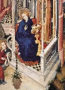 BROEDERLAM, Melchior The Annunciation (detail) Spain oil painting artist